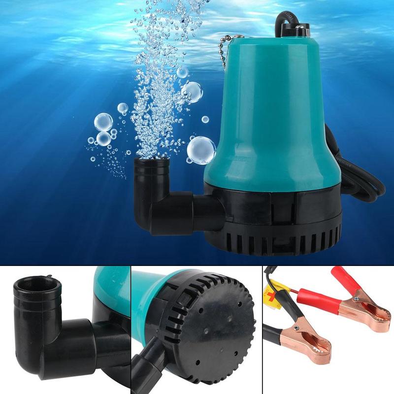 12V/24V Submersible Pump, 4600RPM 50W Portable Bottom Suction Pump with Accessories, Multifunctional Water Pump for Home, Farm, Outdoor 3