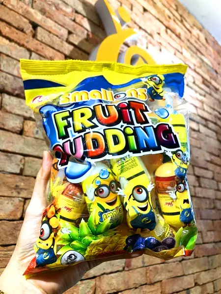 Thạch Trái Cây Minion gói 840gr (24 cái)- Thạch Dừa Cho bé/ Thạch Rau Câu/Pudding - Đồ Ăn Vặt Ruvask 1