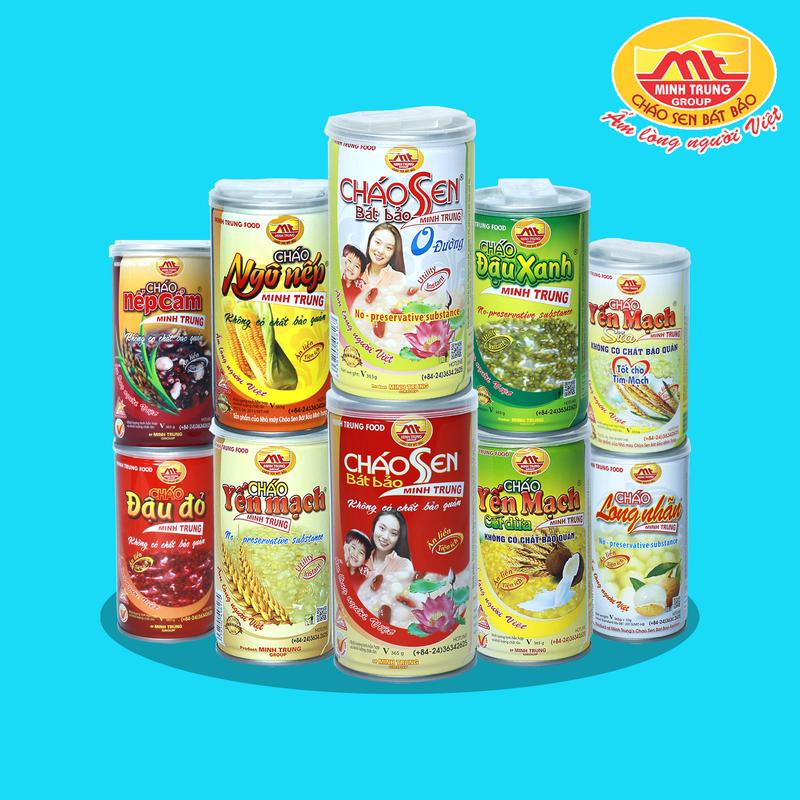 Combo 6 lon Cháo Hạt Các Loại Minh Trung không chất bảo quản ngon hơn khi để lạnh