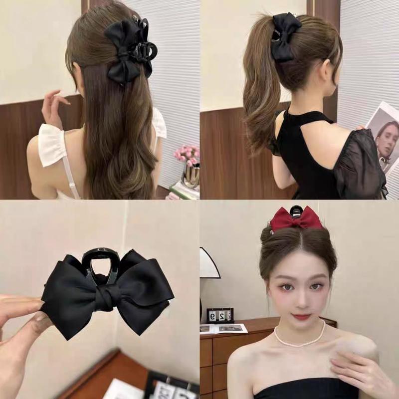 Kẹp Tóc Nữ Hàn Quốc Hình Nơ Basic Lịch Thiệp 11Cm 13Cm Kẹo Tóc Càng Cua Thời Trang Women