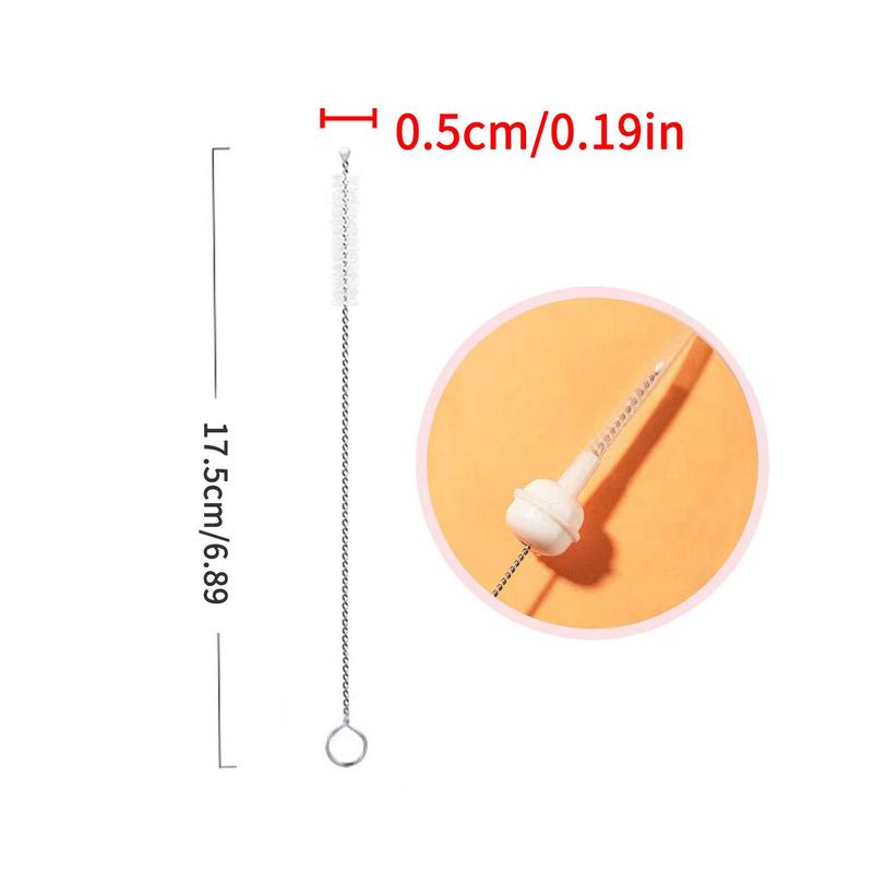 Product Introduction of Children Cartoon Straw Brush Baby Bottle Gravity Ball Straw Brush Nipple Cleaning Brush 10