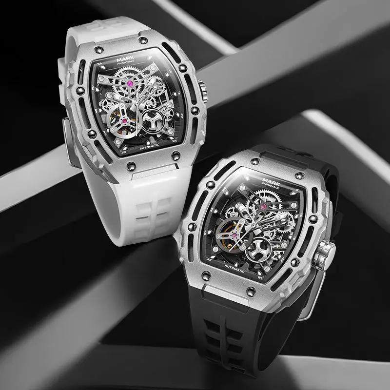 Đồng hồ cơ automatic nam Mark FairWhale size 43mm máy tourbillon chống nước 3ATM phong cách thể thao 0