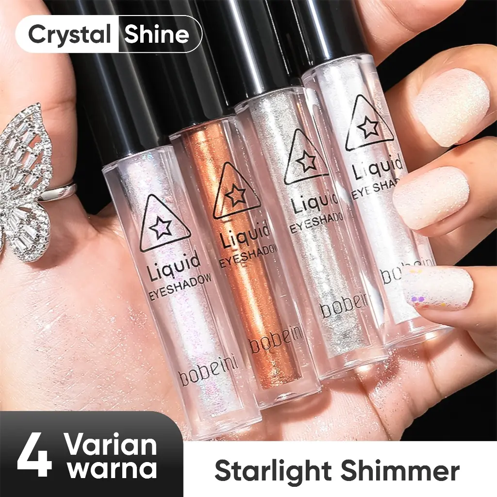 [SK] NEW Eyeshadow Starlight 4 Warna Shimmer Liquid – Crystal Shine Edition Travel Size