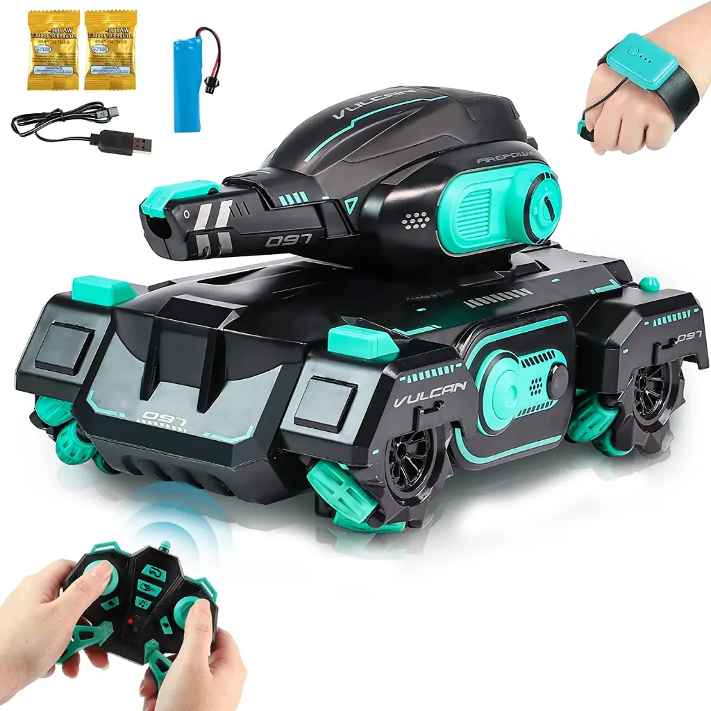 Gesture-sensing Dual-mode Battle Tank Four-wheel Drive Off-road Water Bomb Assault Mech Remote Control Toy RC Car