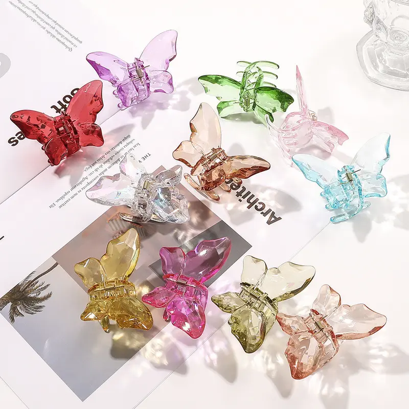 JEPITAN RAMBUT JUMBO MODEL KUPU KUPU GLOSSY CRYSTAL / JEDAI SALON KOREAN BUTTERFLY 5