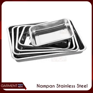 Nampan Stainless Persegi Kotak Baki Tempat Saji Makanan Anti Karat Wadah Baking Tray Serbaguna