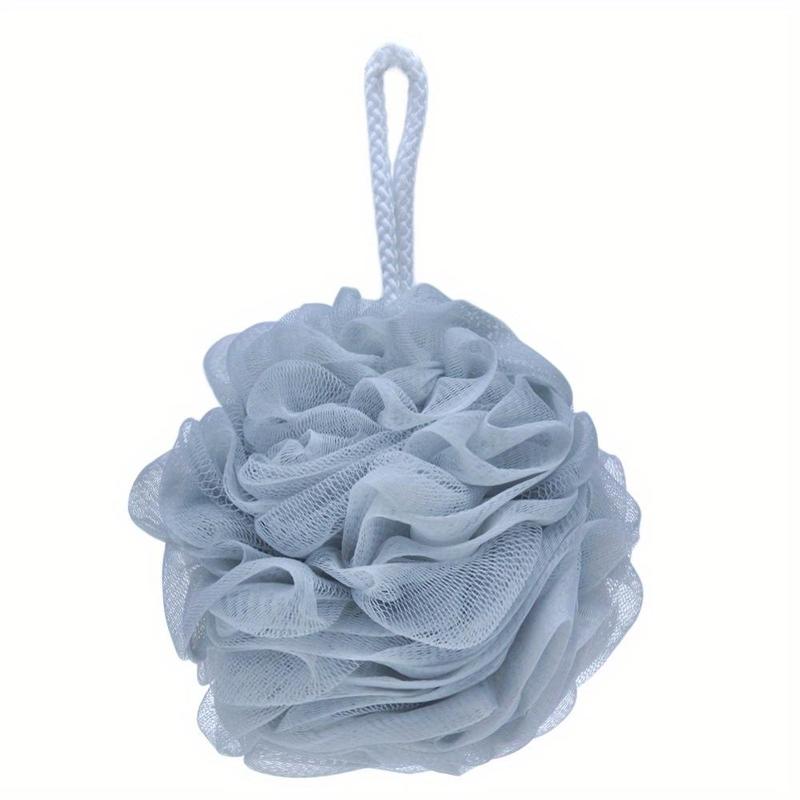 Bathing Loofah with Rope, 1 Count Solid Color Bathing Ball, Shower Exfoliating Ball, Bathroom Supplies for Home Use, Bathroom Accessories 6