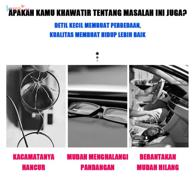 Klip Kacamata Mobil - Klip Kacamata Canggih, Perlengkapan Interior Mobil, Pelindung Matahari Mobil [Merek]. Melindungi kacamata dan memberikan kenyamanan saat mengemudi. 7