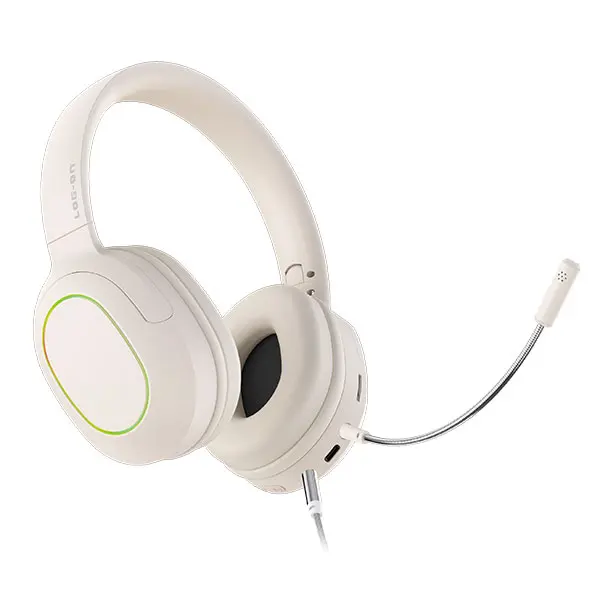 LOG-ON HEADPHONE STEREO   WIRELESS BT5.3 WIRED 2IN1 HEARON8 LO-HP8 Bluetooth Headset Led Microphone Earphones  Headphones  Pc full bass 5