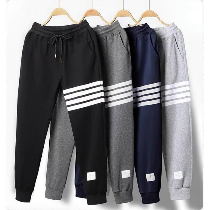 Product Introduction of Quần dài nam 4 sọc kẻ ngang thời trang 5 size 40-68kg,quan jogger ống bo thể thao mặc nhà tập gym chạy bộ - DTB 35