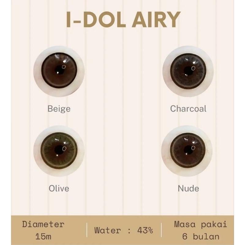 SOFTLENS EL COCO AIRY CHARCOAL/NUDE/OLIVE 15 MM ( NORMAL ) Eye Soflens 1