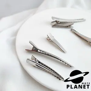 Jepit Rambut Buaya Silver Dan Warna Bahan Jepit Rambut (6 Pcs)