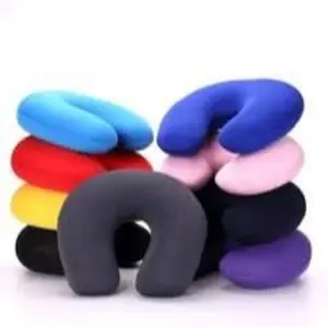 Bantal Leher Polos Dewasa / Travel Neck Pillow U-Shape / Bantal Mobil Pesawat Kereta