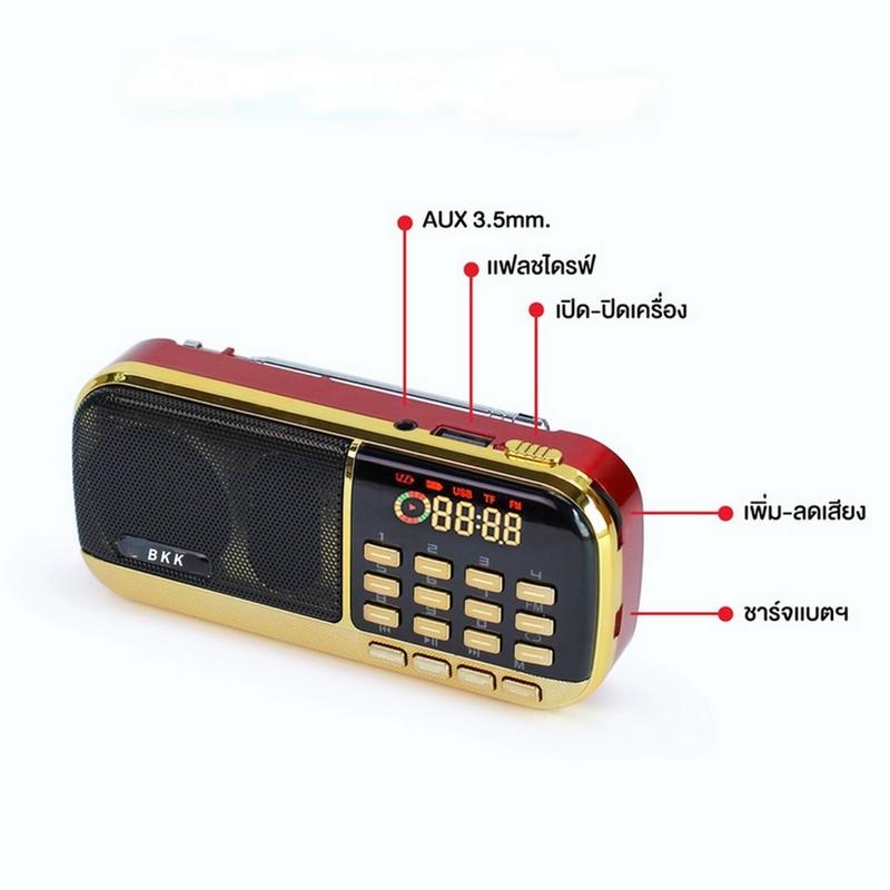 Product Introduction of จัดส่งฟรี MUSIC BOX กล่องเพลงลูกทุ่งแกรมมี่โกลด์  mp3เพลงเก่าเพลงลูกกรุง ของขวัญที่ดีสำหรับผู้สูงอายุวิทยุfmชาร์จได้ วิทยุพกพาเล็กๆ 11
