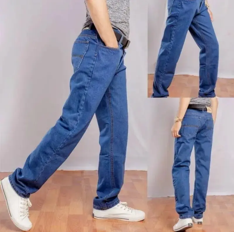 [KHÔNG COMBO, KHÔNG TẶNG KÈM] Quần Jean Nam Ống suông 03 màu cơ bản vải Jean Cotton mềm mịn không co giãn 1