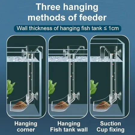 Tempat makan ikan Akrilik 17/28/38CM  Acrylic Feeding Tube /Fish Tube Feeder Aquarium 8