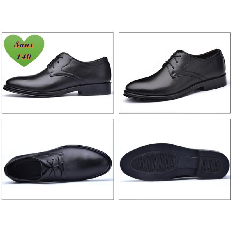 Product Introduction of Giày da nam cao cấp đen Sans140 giầy tây công sở buộc dây derby mũi tròn big size to bigsize cỡ lớn 44 45 46 47 48 49 Cao Su Cao Su 38