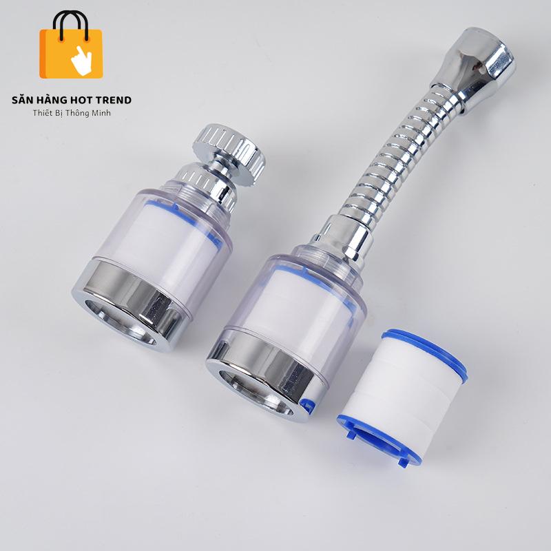 Bộ Lọc Nước, Đầu Lọc Nước Tại Vòi Tăng Áp Xoay 360 Độ Lọc Nước Tại Vòi Chậu Rửa Tiện Dụng