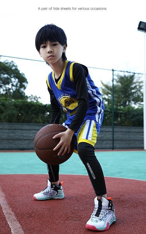 Product Introduction of (COD) Korean Fashion Basketball Shoes for Kids Original with Spike High Cut for Boy Shoes Anti Slip and Wear-Resistant Sneakers Running Shoes 8