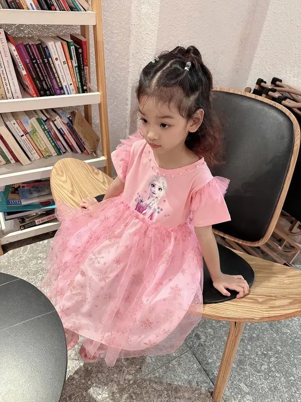 T.A fashion kids V69: Váy công chúa elsa xinh xắn,dễ thương,điệu đà 1