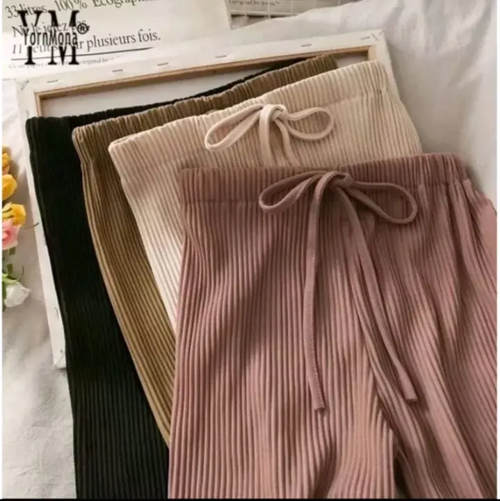 100 DAPAT 7 KULOT LIDI BEBAS PILIH WARNA Wanita Celana Panjang 4