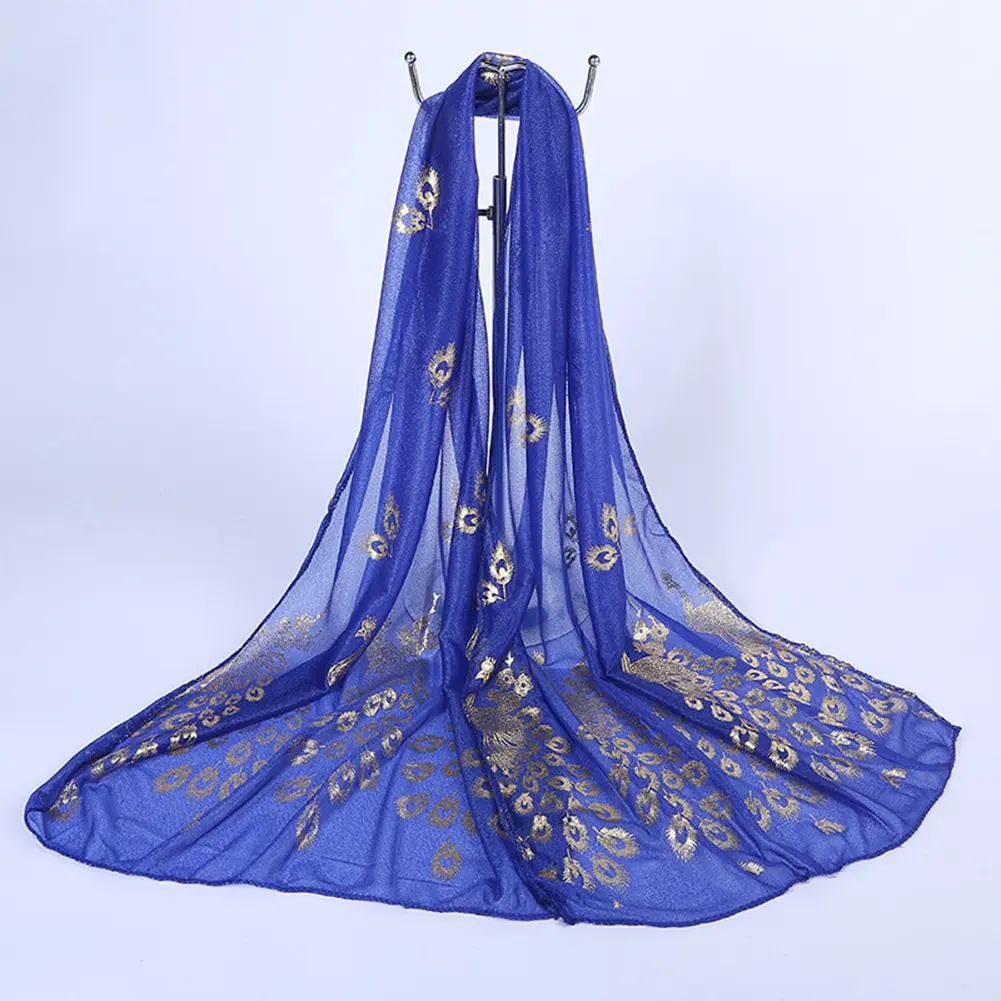 <Hot Sale> Women Peacock Scarf Long Soft Spring Autumn Wrap Twelve Colors Beach Shawl