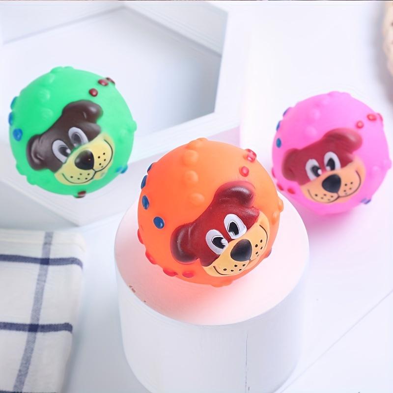 Product Introduction of Dog Ball, Cute Pet Puppy Face Ball, Teeth Grinding And Throwing Training Soft Squeak Toy 11