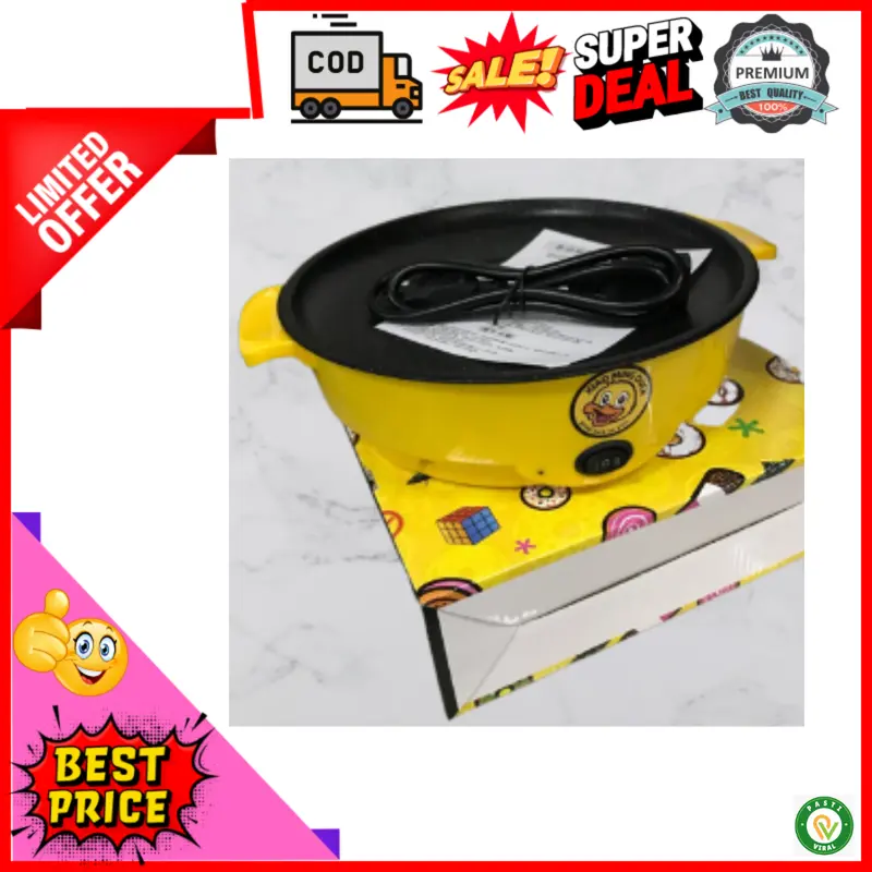 Peralatan Rumah Tangga Wajan Listrik Anti Lengket / Panci Teflon Listrik Elektrik Low Watt / Wajan Teflon BBQ Panggang Anti Lengket Bukan Maxim Non Steamer 6