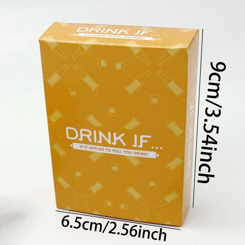 Drink If Card Game, 1 Box Adult Party Board Game Card, Funny Card Game for Family, Friends and Couples, Romantic Game Night 1