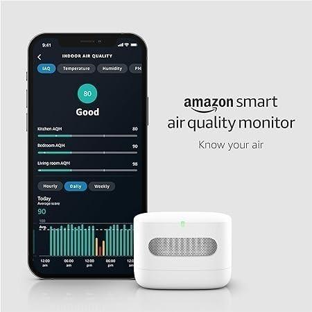 Alexa Smart Air Quality Monitor, Works with Alexa / Echo. PM 2.5 more