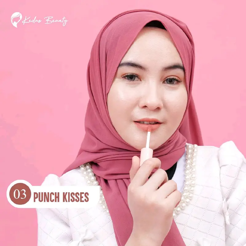 Lip Velvet Kisses Kedas Beauty Bibir Kering Lipstick dengan Elastomer dan Minyak Ester - Lasting, Gloss 3
