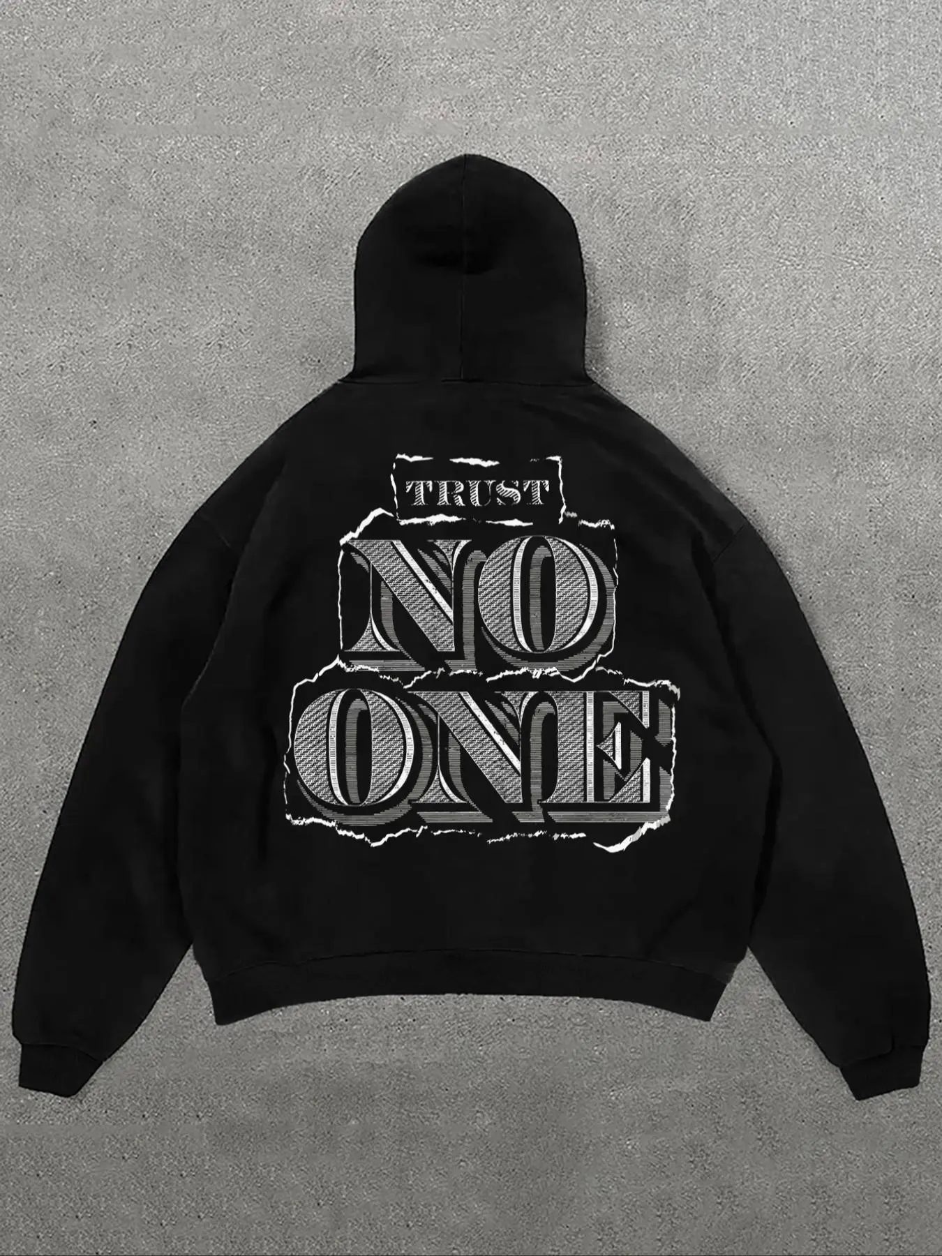 Men's Letter Print Hoodie, Regular Fit Casual Long Sleeve Hooded Sweatshirt for Spring & Fall, Fashion Men's Clothes for Daily Wear