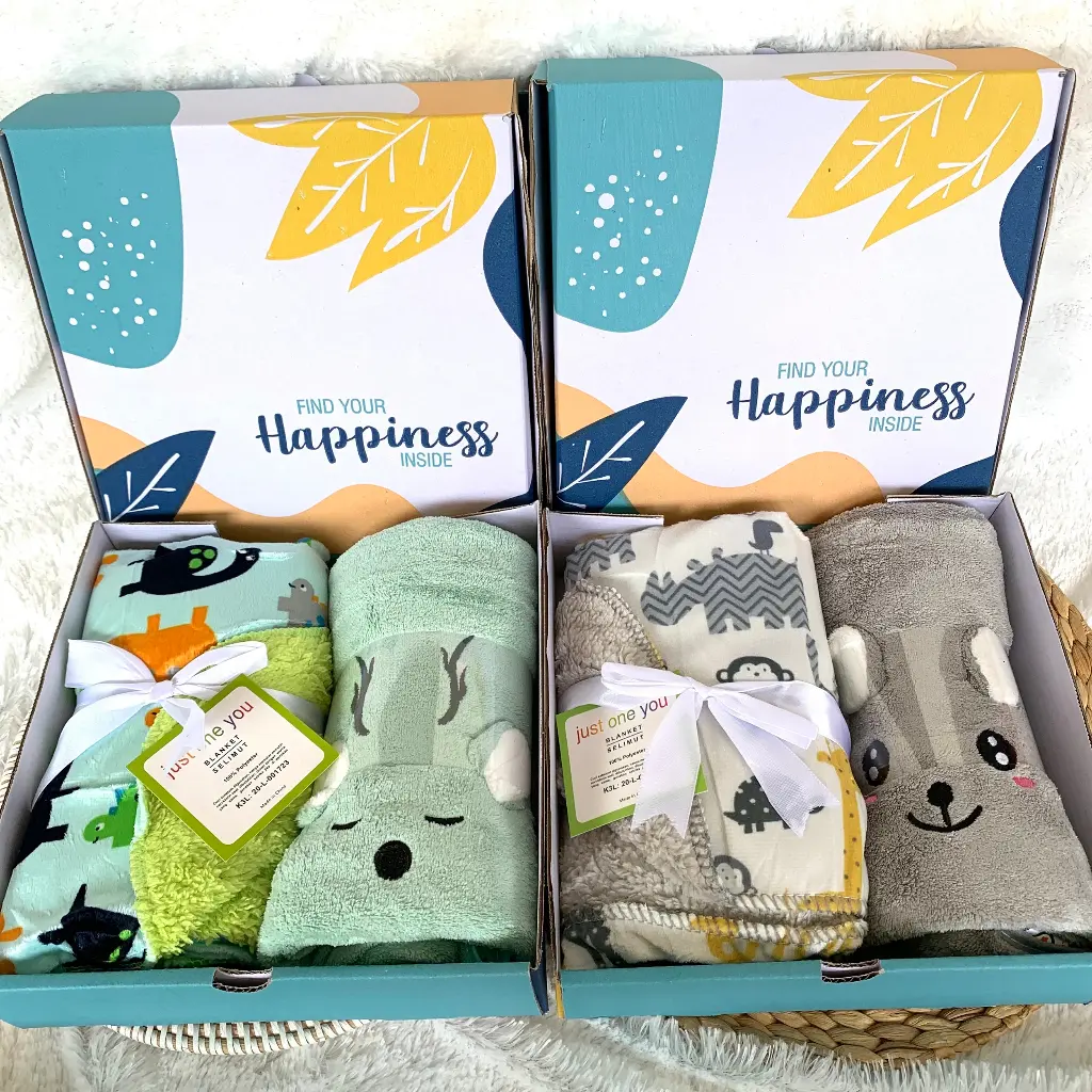 Kado Bayi Selimut Handuk - Baby Gift Hampers Newborn Girl Boy | Parsel Paket Hadiah Bayi Baru Lahir | Hampers Set Handuk dan Selimut