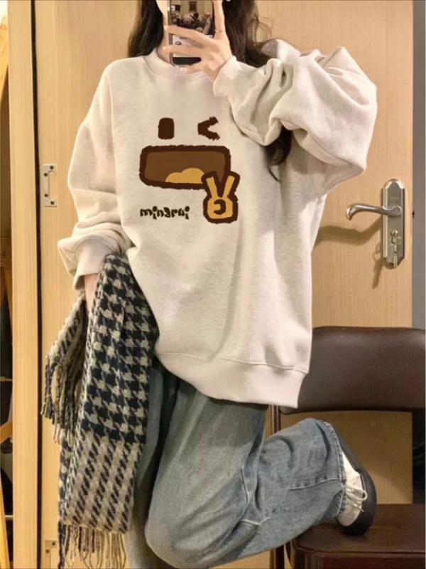 [ Trangquynh_review-MayLinhShop ] Áo Sweater Xám Tiêu Dài Tay Unisex Nam Nữ - Chất Nỉ Bông dày dặn From Rộng