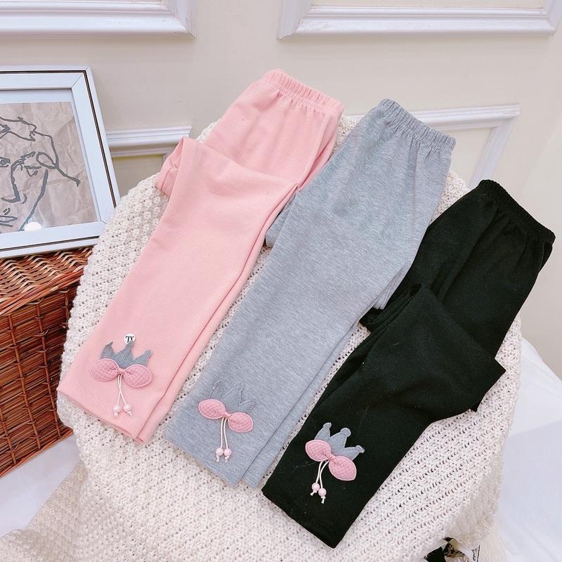 (7-34kg) set 3 quần leging dài và ngố bé gái zip mềm gắn nơ 1