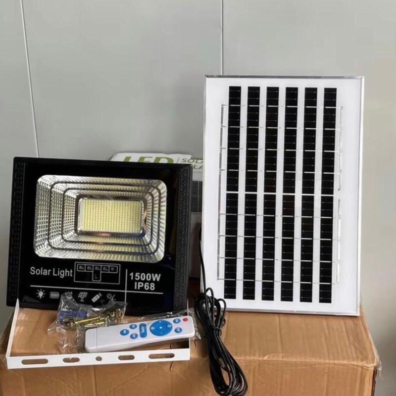 COMBO 2 ĐÈN PHA NĂNG LƯỢNG MẶT TRỜI 1500W có báo pin thế hệ mới 0