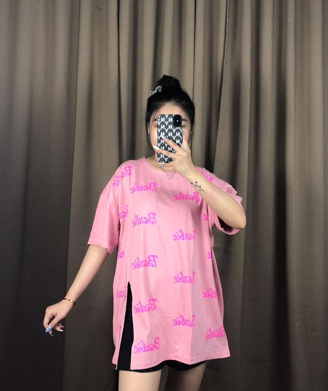 Kaos Oversize Barbie Baju Wanita Atasan Slit 6