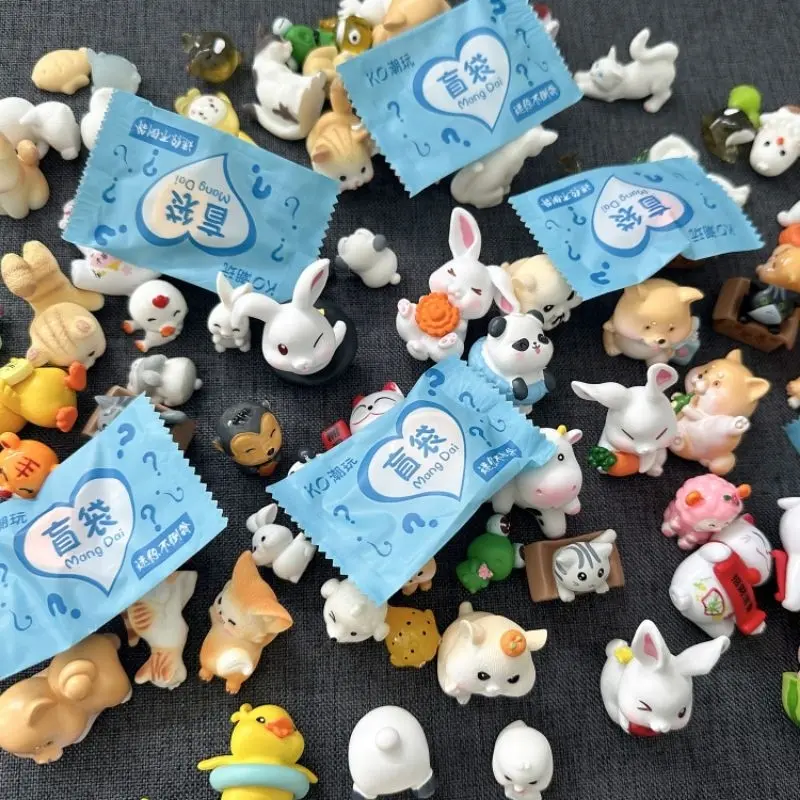 Combo 50 Blind Box, Túi Mù, Kẹo Mù Bóc Quà Bất Ngờ Hình Thú Vật Mini 3D siêu xinh 0