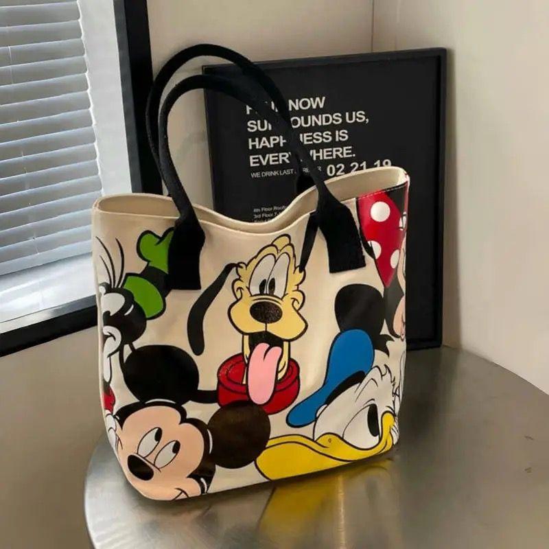 Túi Vải Mickey, Sức Chứa Lớn, Thiết Kế Mới Của Chó Hoạt Hình Dễ Thương, Túi Tote Đeo Một Bên Vai, Thích Hợp Sử Dụng Hàng Ngày 0