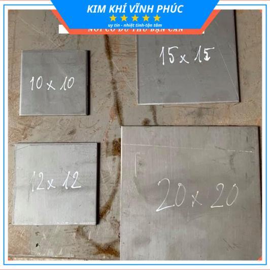 Bản mã tấm sắt thép inox vuông chân đế cột sắt nhiều loại 10 12 15 20 25 30 0