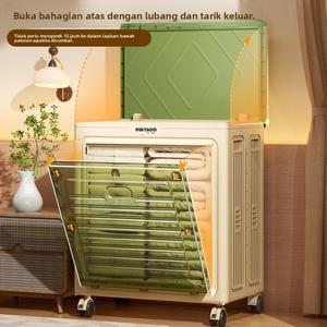 Kabinet Penyimpanan Pakaian, Lipat, Tiada Pemasangan Diperlukan, Kotak Penyimpanan Kuilt Pakaian Bilik Tidur, Kapasiti Besar, Penyusun Penutup Selak, Kabinet Penyimpanan Supplies wardrobes penyangkut pakaian & cangkuk coli penyangkut pakaian & cangkuk