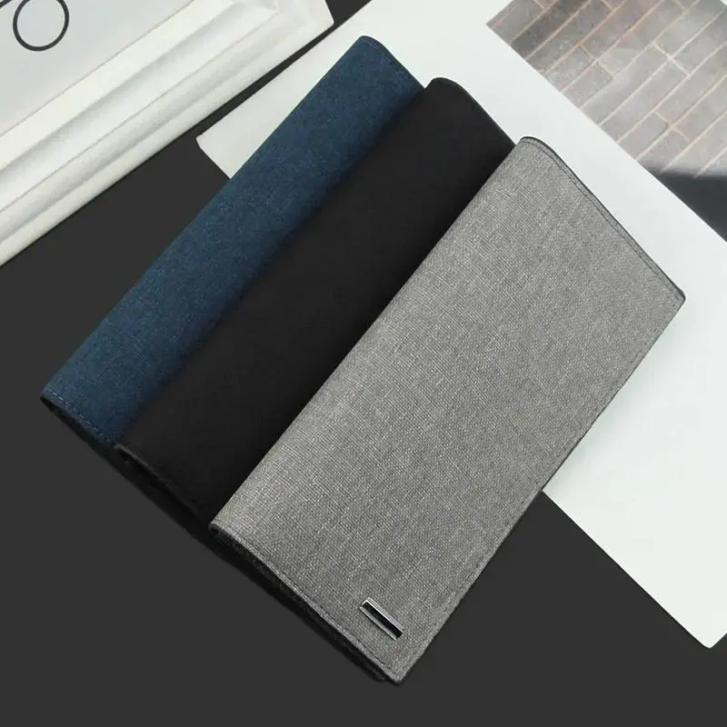 New Luxury and Fashionable Men's Long Wallet Canvas Leisure Business Wallet Multi Card and Multi Functional Wallet