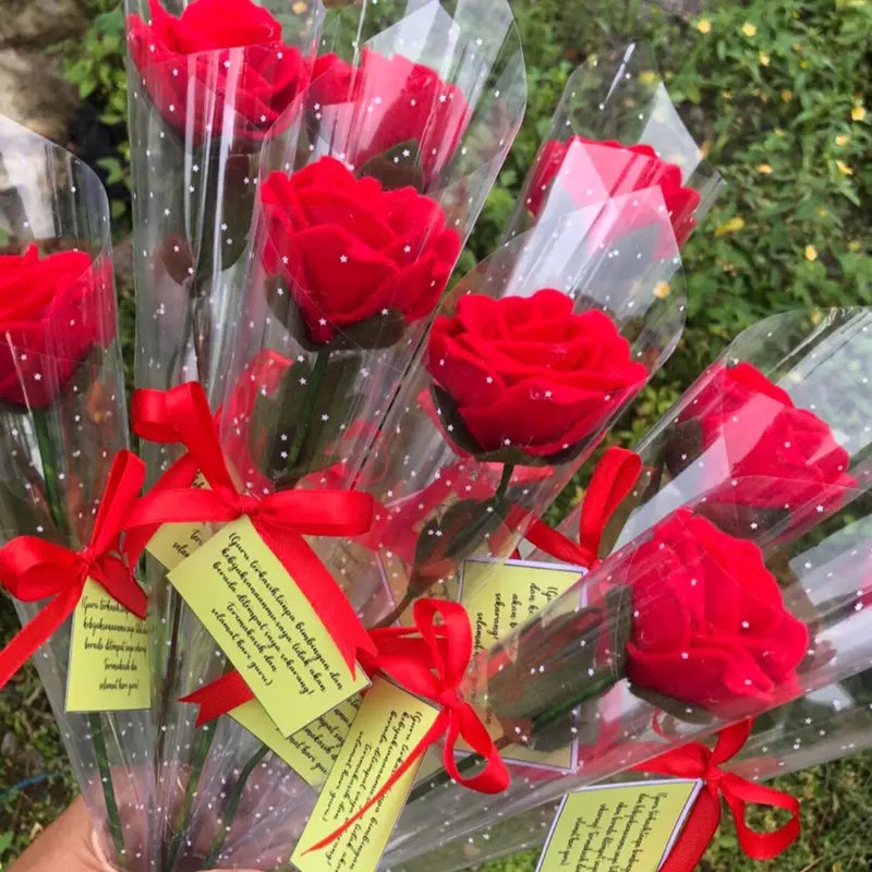 Mawar 1 tangkai Flanel / single rose 2