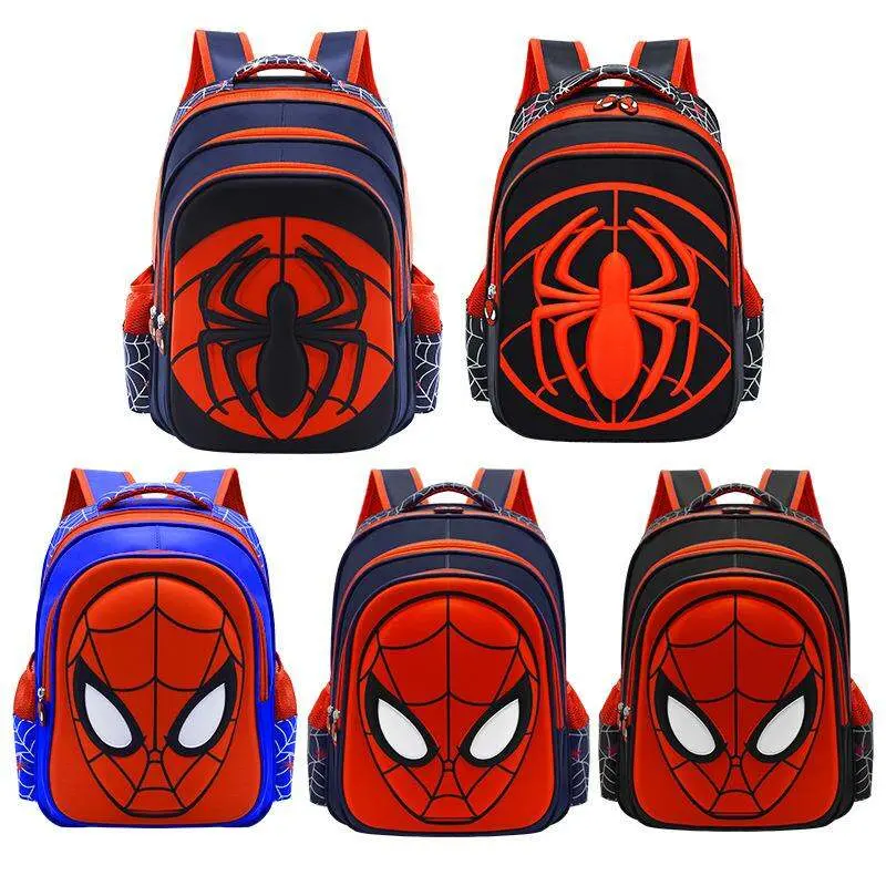 Spiderman Backpack Waterproof Children's School Bag Cartoon Cute Boy Student Pack for Kindergarten And Primary One And Two