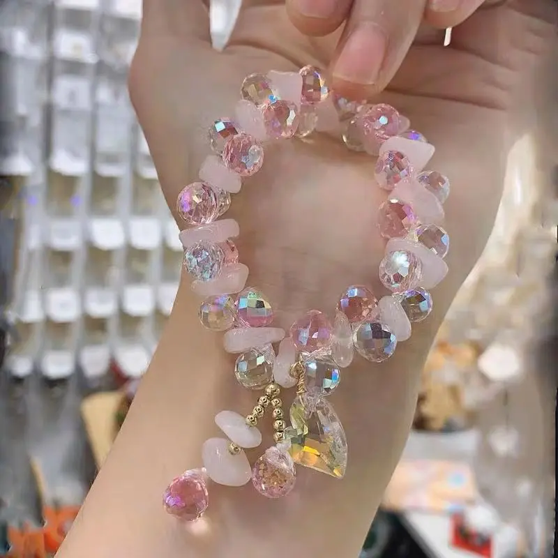 Vòng Tay Pha Lê, Phong Cách Ngầu Thiết Kế Tình Yêu Dành Cho Nữ, Thời Trang, Thiết Kế Độc Đáo Thích Hợp Làm Vòng Tay Bạn Gái 2