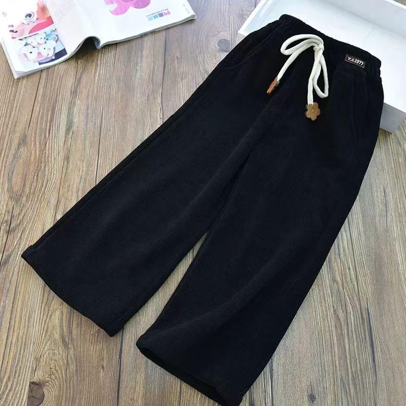 Product Introduction of Quần Ống Rộng Cho Bé Gái, Phong Cách Phương Tây, Quần Ống Đứng Vải Nhung Kẻ Đi Chơi Cho Trẻ Em, Quần Bé Gái, Mùa Xuân Và Mùa Thu, Hàng Mới Về 2024, Bán Chạy Tại Cửa Hàng 11