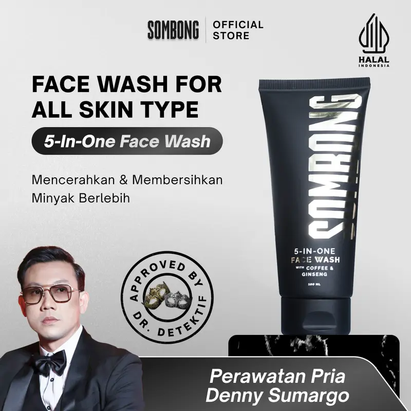 SOMBONG 5-in-1 Face Wash With Coffee & Ginseng 100ml 0