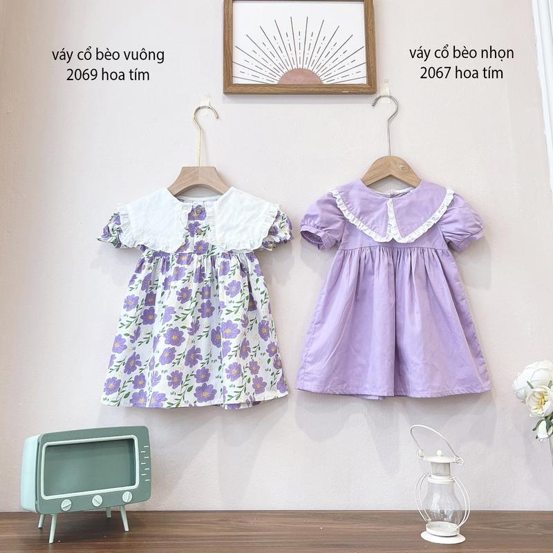 váy babydoll 2067,2069 size 8-26kg bé gái Len đầm  baby