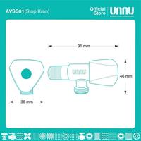 Gambar UNNU Stop Kran - AVSS01 1/2" + Toilet Shower - TS01WH White (SET) dari UNNU.official Kab. Gresik 3 Tokopedia