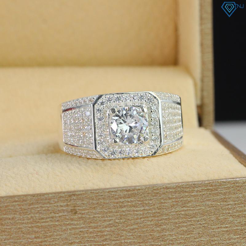 Nhẫn bạc nam đính đá cao cấp NNA0306 - Trang Sức TNJ